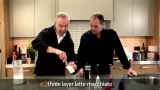 aerolatte  milk frother makes three layer caffè latte macchiato [upl. by Preston836]