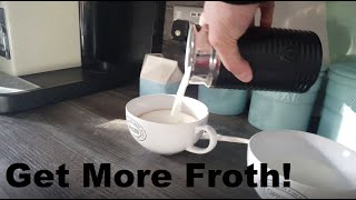 How to Get More Froth from Your Nespresso Coffee Aeroccino  Nespresso tips and help [upl. by Zetrok605]