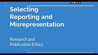 Selective Reporting and Misrepresentation of data Research and Publication ethics Phd coursework [upl. by Leivad]